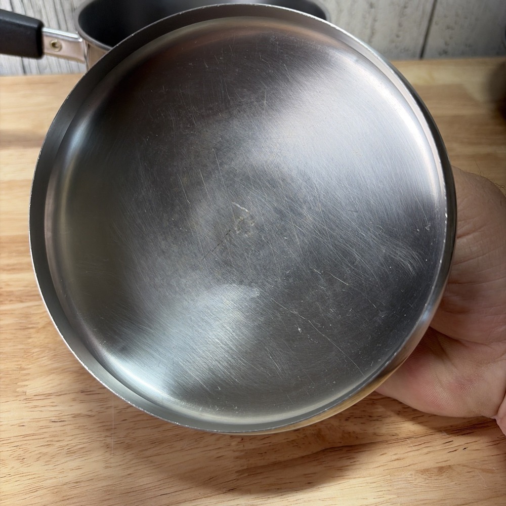 Vintage Revere Ware 1801 Copper Clad Bottom 2 Qt Sauce Pan with Lid Rome NY - Picture 5 of 7